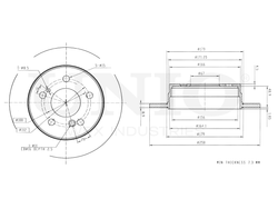 Диск тормозной задний UNIO BRD-20165