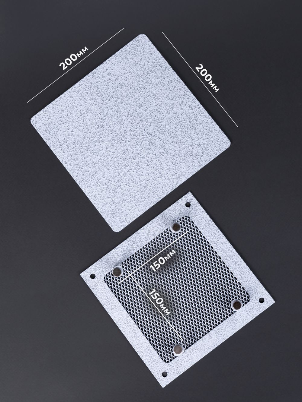 Вентиляционная решетка РД 200х200 Белое Серебро