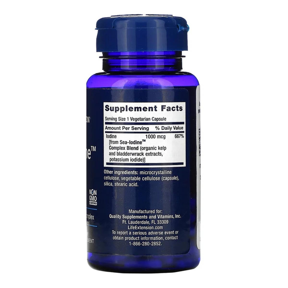 Life extension Sea Iodine 1000 mcg 60 caps.