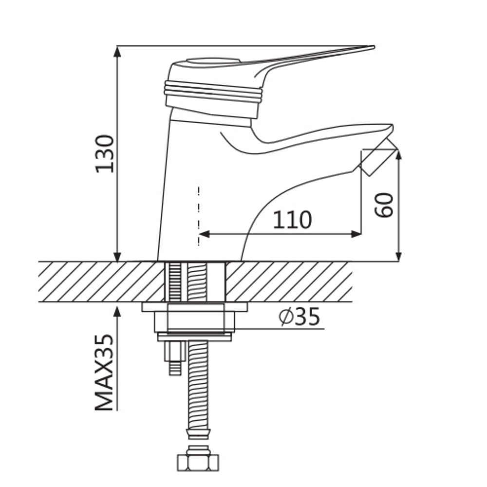 Смеситель для раковины Oute T38 T3801