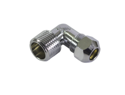 Угловой соединитель для жесткой трубы 1/2"ш- Ø10 "TIM" 10/150