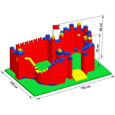 Большой конструктор LK Замок GB5 L на платформе 52х35, для детей 2-5 лет
