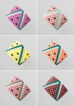 Схема кольца из бисера, узор PEYOTE, мозаичное плетение, четный счет, узор пейот из Miyuki Delica 11/0, файл PDF, RING_304