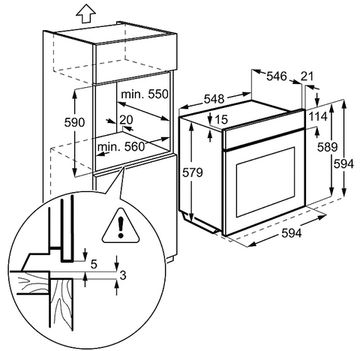 Электрический духовой шкаф AEG BS 5731400 M