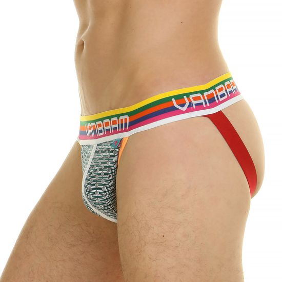 Мужские трусы джоки зеленые с принтом Van Baam 44824