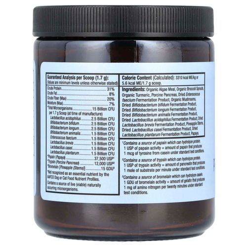 Dr. Mercola, Bark & Whiskers, пробиотики и ферменты, для собак и кошек, 102 г (3,59 унции)