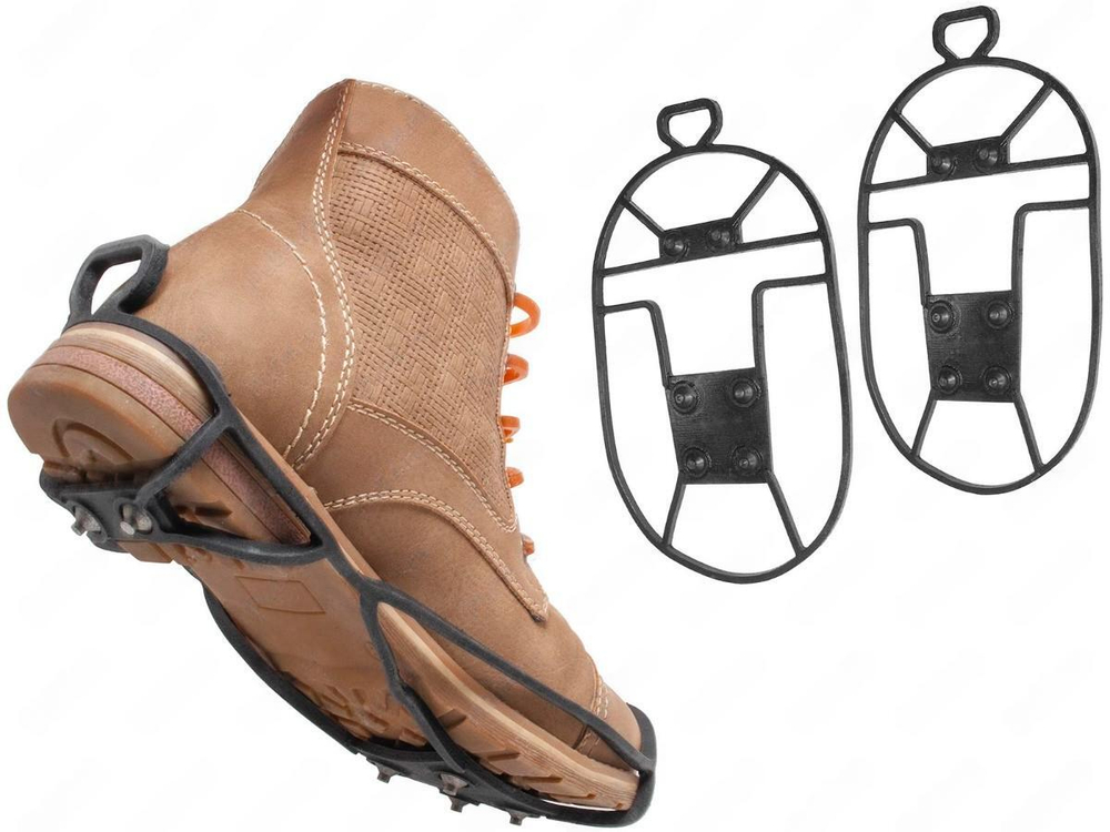 Ледоступы с шипами на пятке (PU54/М72/ черный)