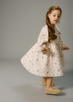 Платье фланель (магнолия на бежевом)