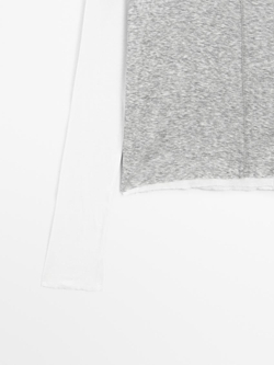 Massimo Dutti Двухслойная футболка из хлопка, серый