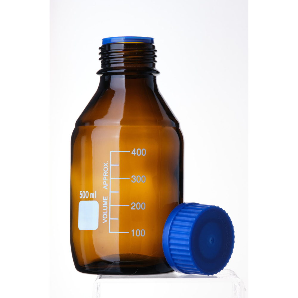 Банка лабораторная, 500 мл, темное боросиликатное стекло с узким горлом