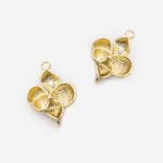 Подвеска-коннектор "Цветок" 15*13мм, латунь, позолота