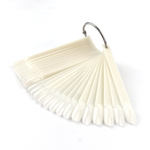 Палитра на кольце в ассортименте, 50 типс (овал прозрач,молоч)