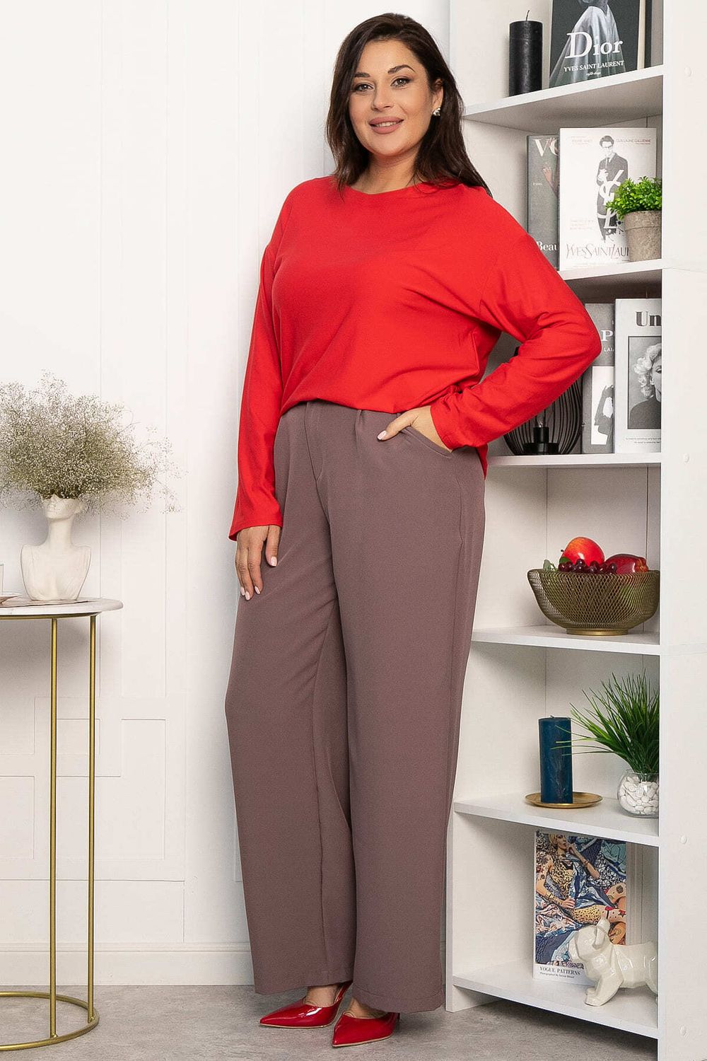 Брюки с карманами Орео (какао) Б14296-25М LT Collection