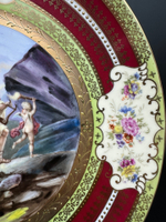 Старинная фарфоровая тарелка — Орфей и Эвридика