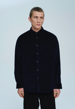 Рубашка из вельвета | dark blue