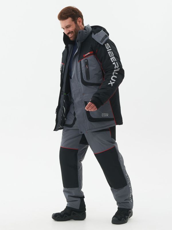 Костюм зимний Siberia LUX ткань Breathable цвет Серый/Черный