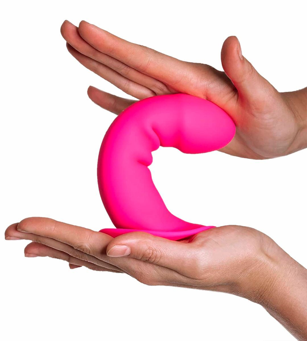 Ярко-розовый фаллоимитатор двойной плотности Hitsens 2 - 16,7 см. (Цвет: ярко-розовый)