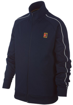 Кофта для мальчика теннисная Nike Court Warm Up Jacket Youth - obsidian/white