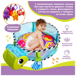 Развивающий коврик-манеж «Черепаха», 3 в 1, 68×68 см, 30 цветных шариков, 4 игрушки, Крошка Я