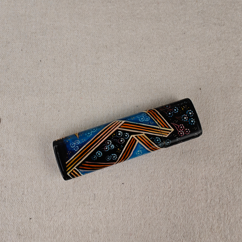 Флешка USB в футляре с ручной росписью Палех "Кремль. Звезда"