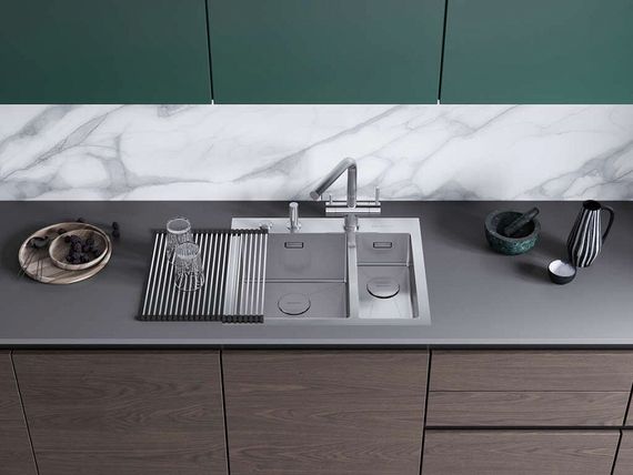 Мойка Akisame 60-2-IN-L нерж.сталь/нержавеющая сталь(арт.4993775)