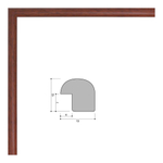 Фоторамка 21х30 см коричневая, без фактуры, арт. 2130.127262