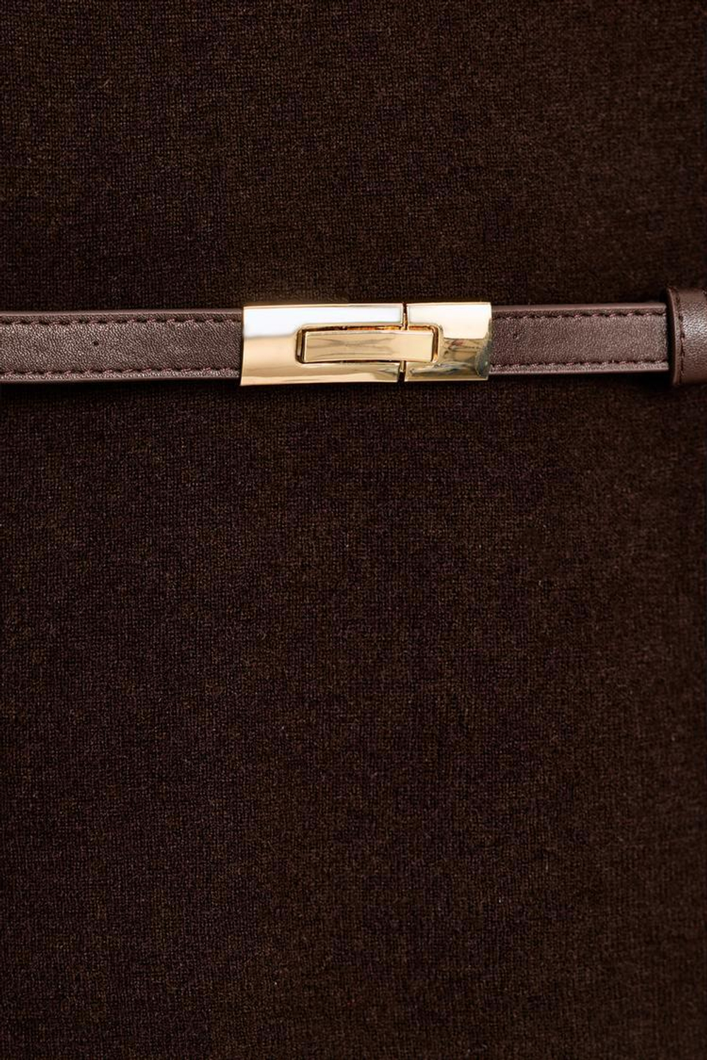 ZARA СВИТЕР ИЗ 100% ШЕРСТИ С ВЫСОКИМ ВОРОТНИКОМ И РЕМНЕМ, ШОКОЛАДНЫЙ