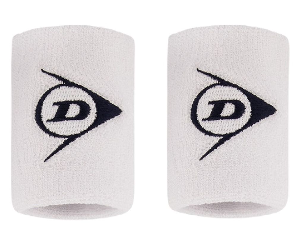 Напульсник теннисный Dunlop Tac Wristbands Short 2P - white