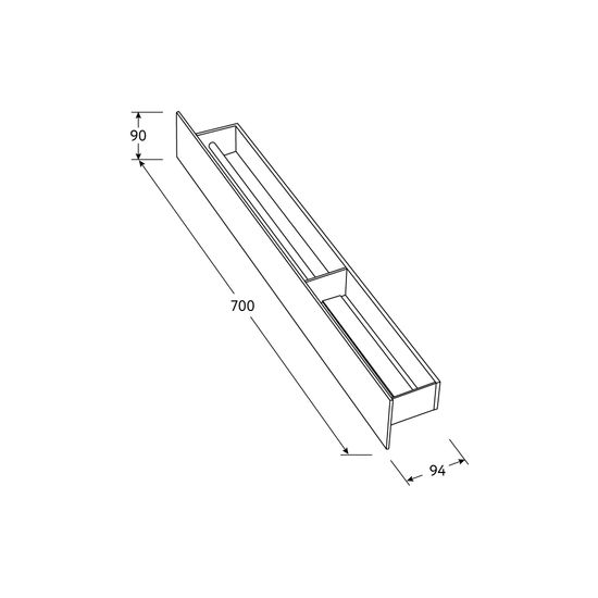 Полка Duo R (графит)