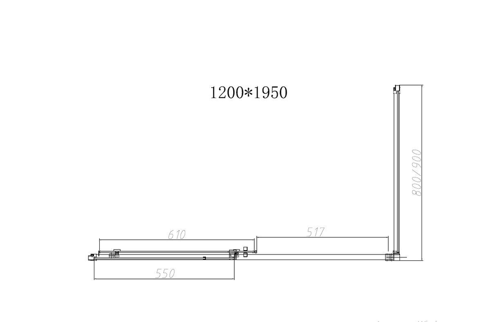 Душевой уголок Slim-N VSR-4SN8012CLB, 1200*800, черный, стекло прозрачное, , шт