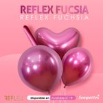 Шар (12''/30 см) Reflex, Зеркальный блеск, Фуше (912), хром, 12 шт.