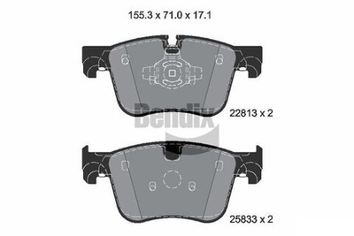 BENDIX Braking - BPD1573-BEN - Brake Pad Set, disc brake