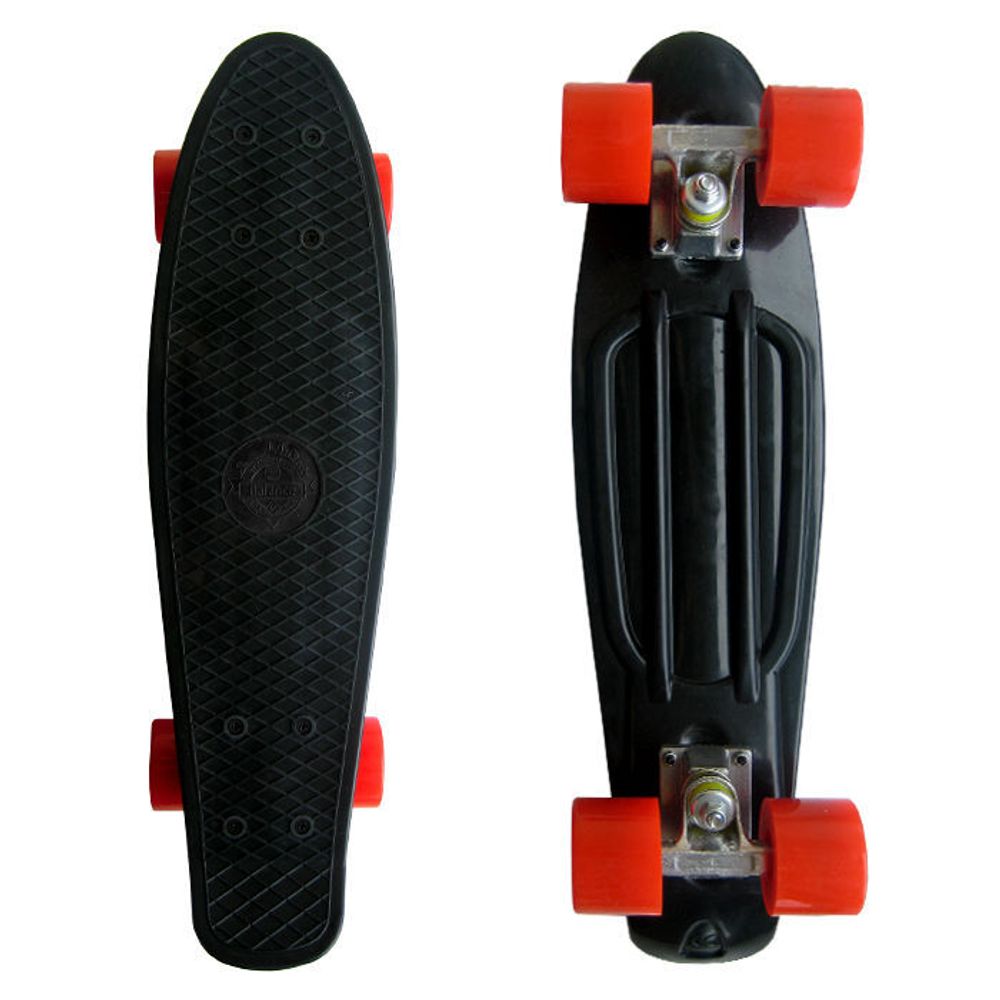 Пенни борд Ecobalance черный с красными колесами