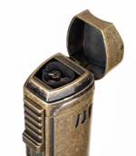 Зажигалка сигарная Passatore, тройное пламя, с пробойником и сигарным ложементом, античная медь