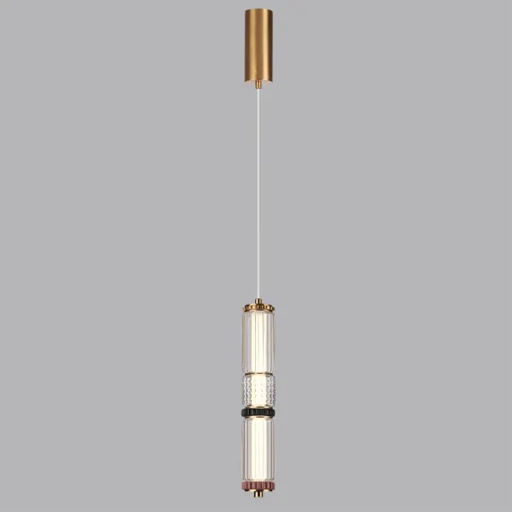 5455/12L L-VISION ODL_EX26 043 сатин.латунь/терракот/черный Подвес LED 12W 4000K COLLIER