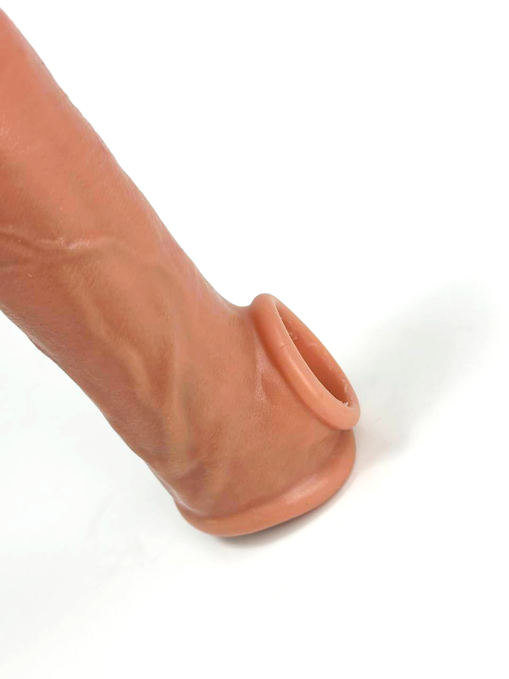 Насадка для увеличения члена в форме фаллоимитатора Sleeve №1 SGAN 3.5X14, телесный (2.8 внутренний диаметр)