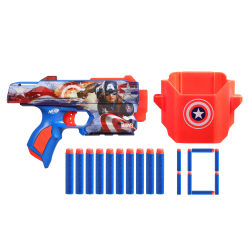 Hasbro F9717 — Бластер Nerf Marvel «Капитан Америка» с 10 стрелами F9717 — фото 4