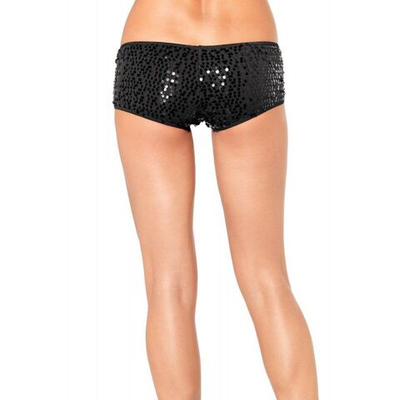 Шортики с пайетками (Размер: L) (Цвет: черный)
