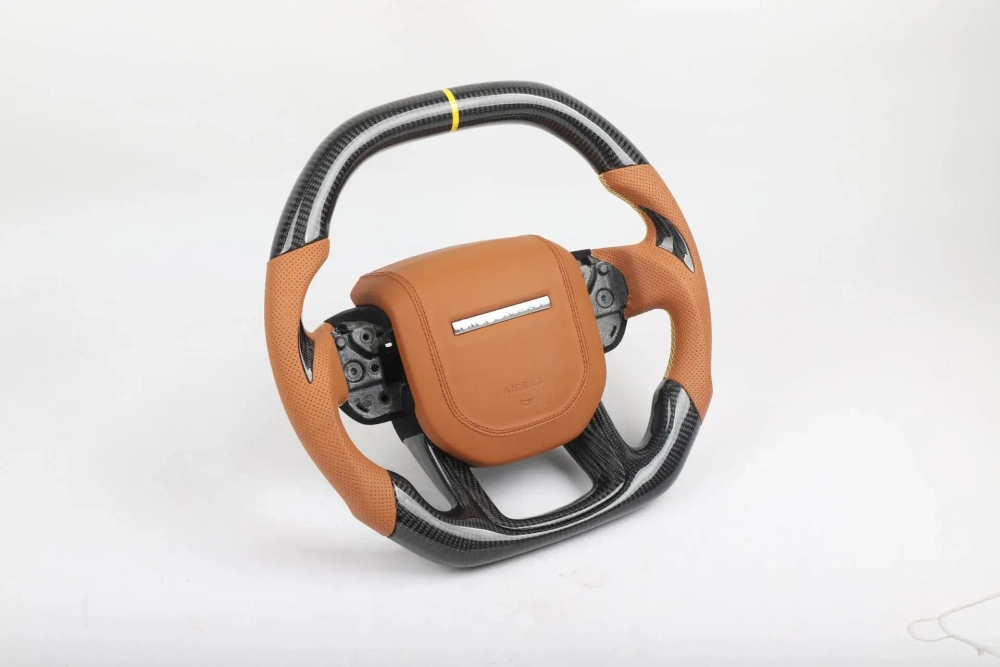 Руль из карбона на заказ для Land Rover Range Rover, Range Rover Sport, Range Rover Velar, Range Rover Evoque тюнинг Рейндж Ровер
