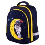 Ранец BRAUBERG KIDS STANDARD, 2 отделения, "Spaceman", СВЕТЯЩИЙСЯ, 36х28х14 см, 271384