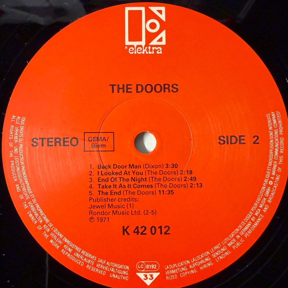 The Doors - The Doors (Германия 1985г.)