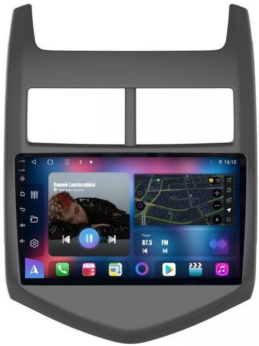Магнитола для Chevrolet Aveo 2012-2015 - FarCar BM107M QLED, Android 12, ТОП процессор, 4Гб+32Гб, CarPlay, 4G SIM-слот