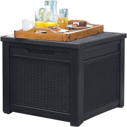 Пластиковый сундук Keter Cube Rattan 208 л graphite