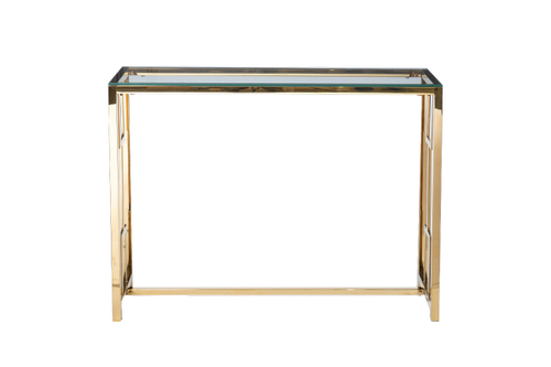 47ED-CST072GOLD Консоль прозр.стекло/золото 100*30*78см