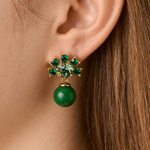 Серьги Dyrberg Kern VERONICA SG EMERALD GREEN 450110