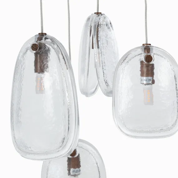 Подвесной светильник Jewel Ø60 см, прозрачный, медный