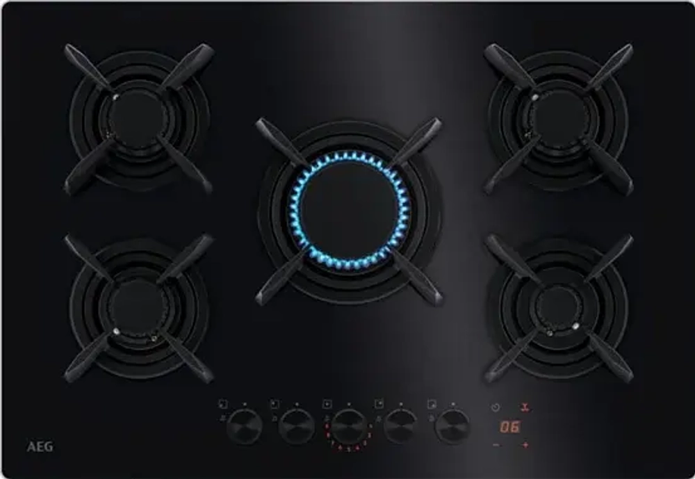 Встраиваемая газовая варочная поверхность AEG HKB75453NB