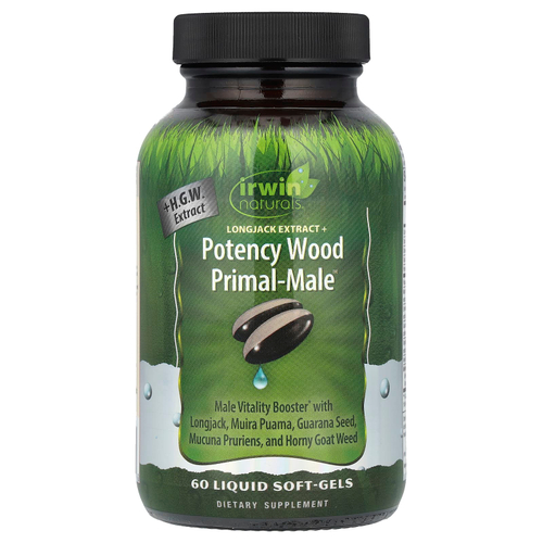 Irwin Naturals, Potency Wood Primal-Male ™, 60 мягких таблеток