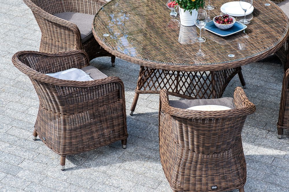 "Равенна" плетеное кресло из искусственного ротанга, цвет коричневый