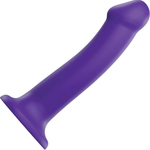 Фиолетовый фаллоимитатор-насадка Strap-On-Me Dildo Dual Density size L - 19 см.